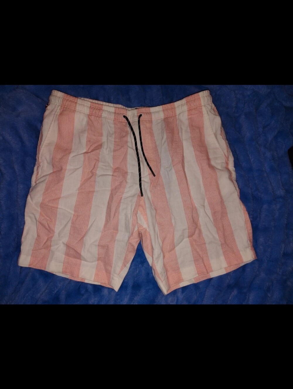 Tommy Hilfiger Pink & White Vertical Stripe Swim Trunks